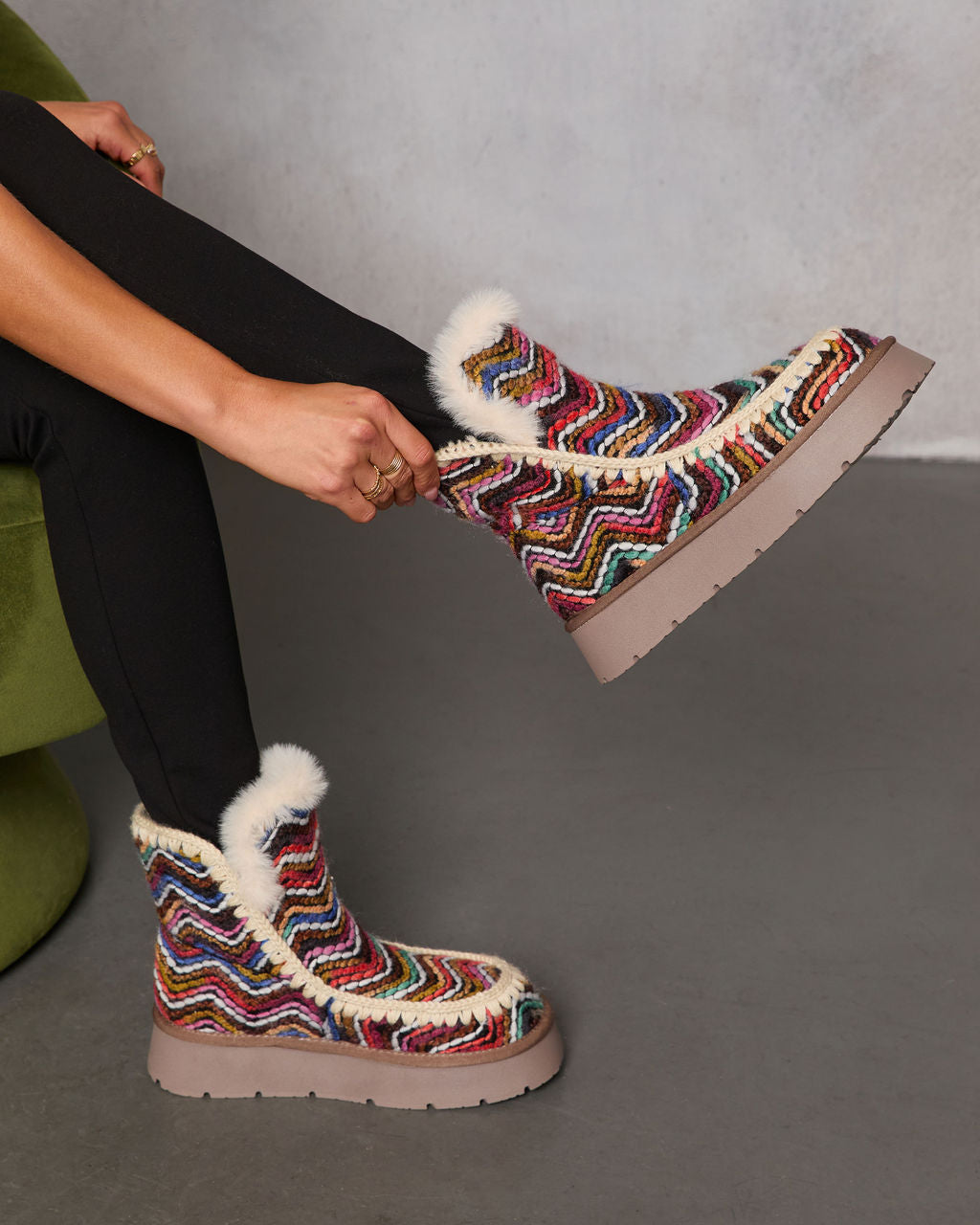 Joppie Faux Suede Fur Lined Booties