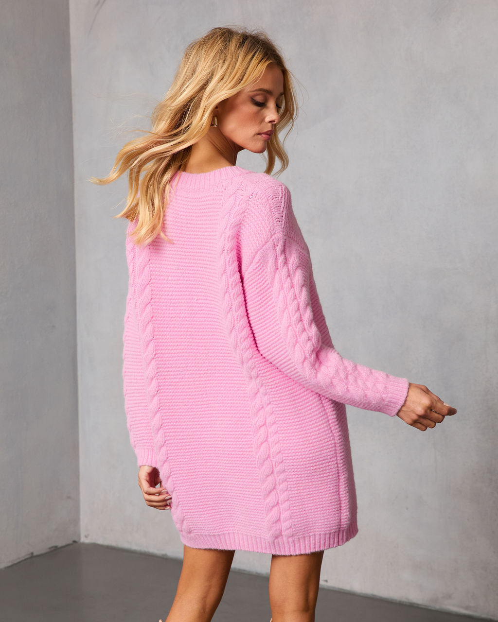 Isaura Cable Knit Sweater Dress