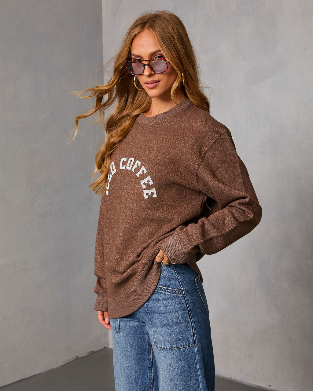 Iced Coffee Babe Graphic Sweatshirt