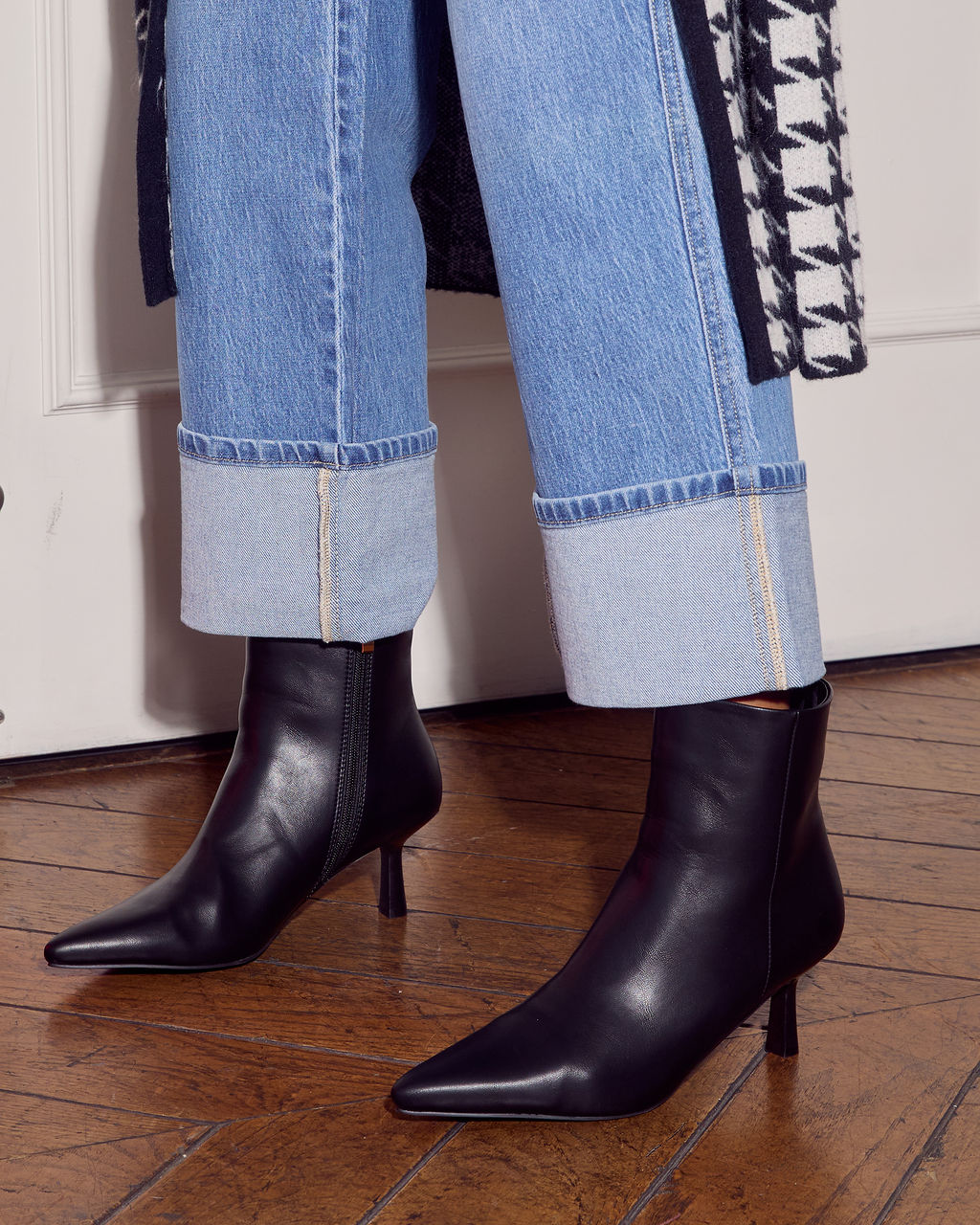 Franie Vegan Leather Kitten Heel Bootie