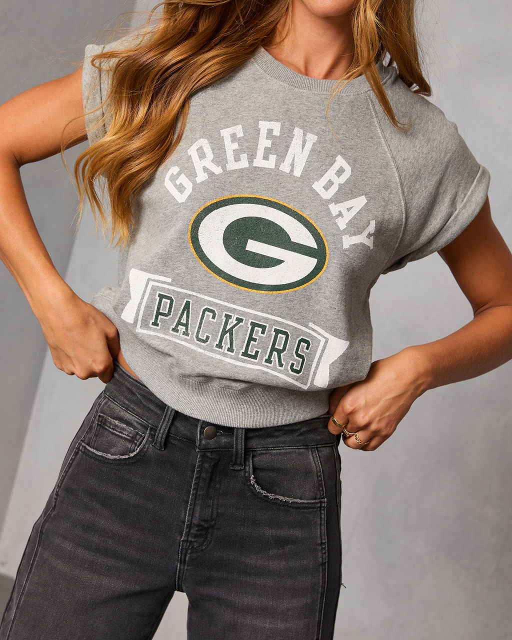 Green Bay Packers Short Sleeve Graphic Sweater