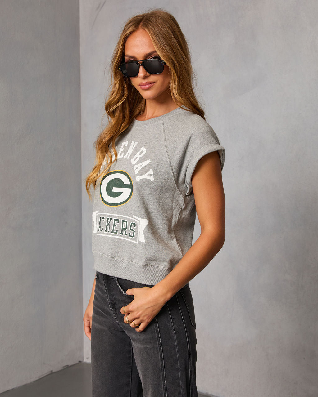 Green Bay Packers Short Sleeve Graphic Sweater