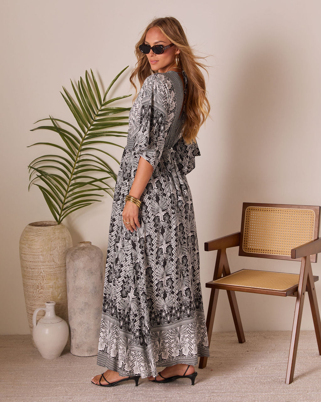 Portelle Printed Tunic Maxi Dress