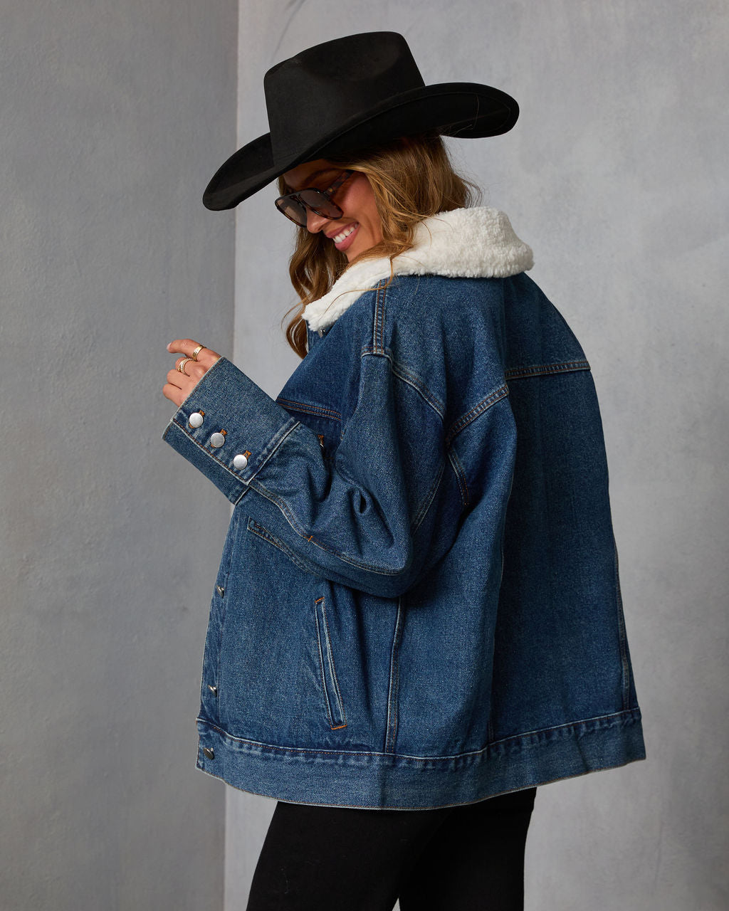 Branka Sherpa Collar Denim Jacket