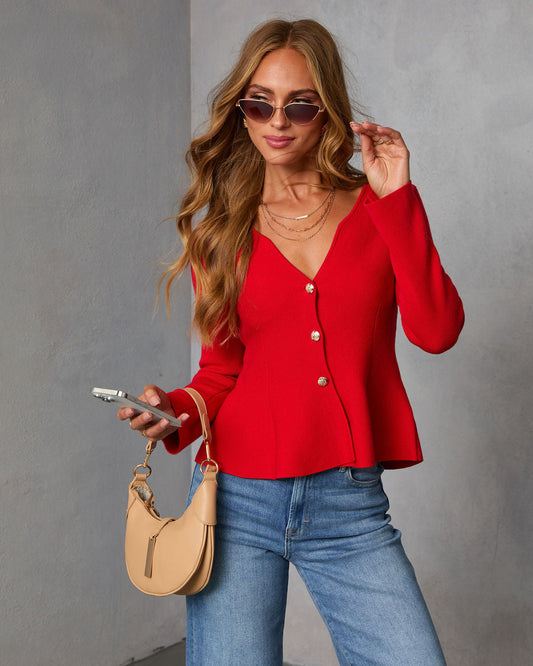 Jesina Peplum Sweater Top