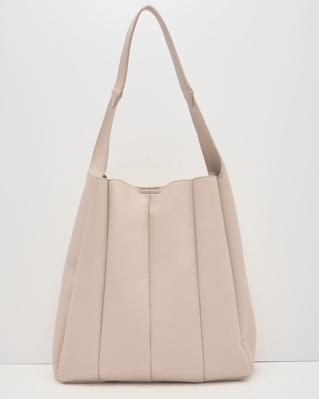 Savangie Pleated Leather Tote Bag