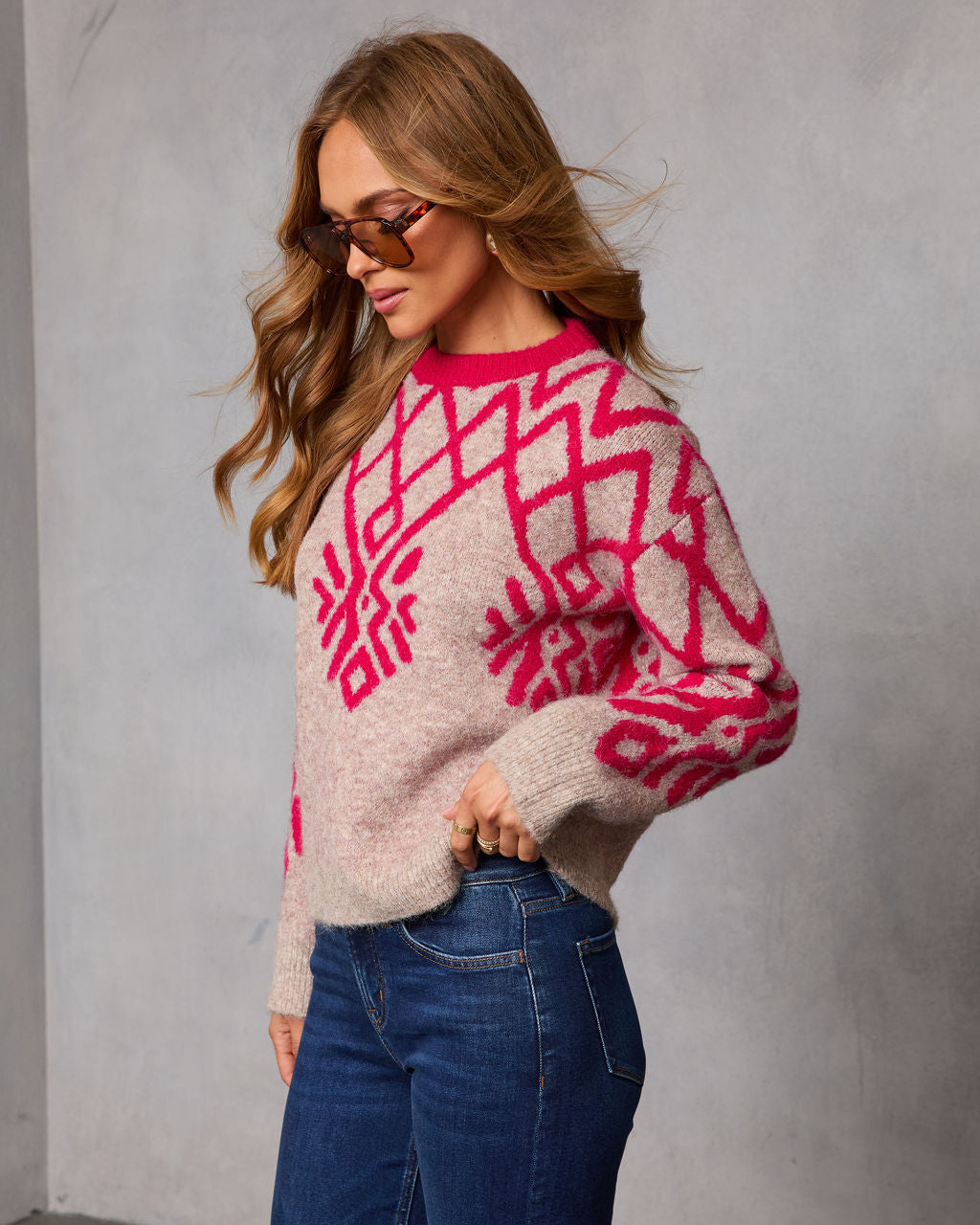 Wildah Knit Abstract Sweater