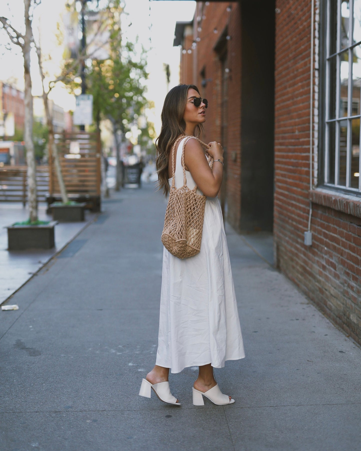 Maxime Knit Cotton Pocketed Midi Dress