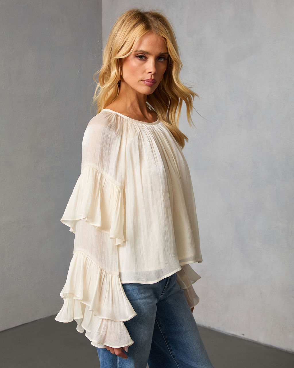 Morgen Tiered Ruffle Blouse