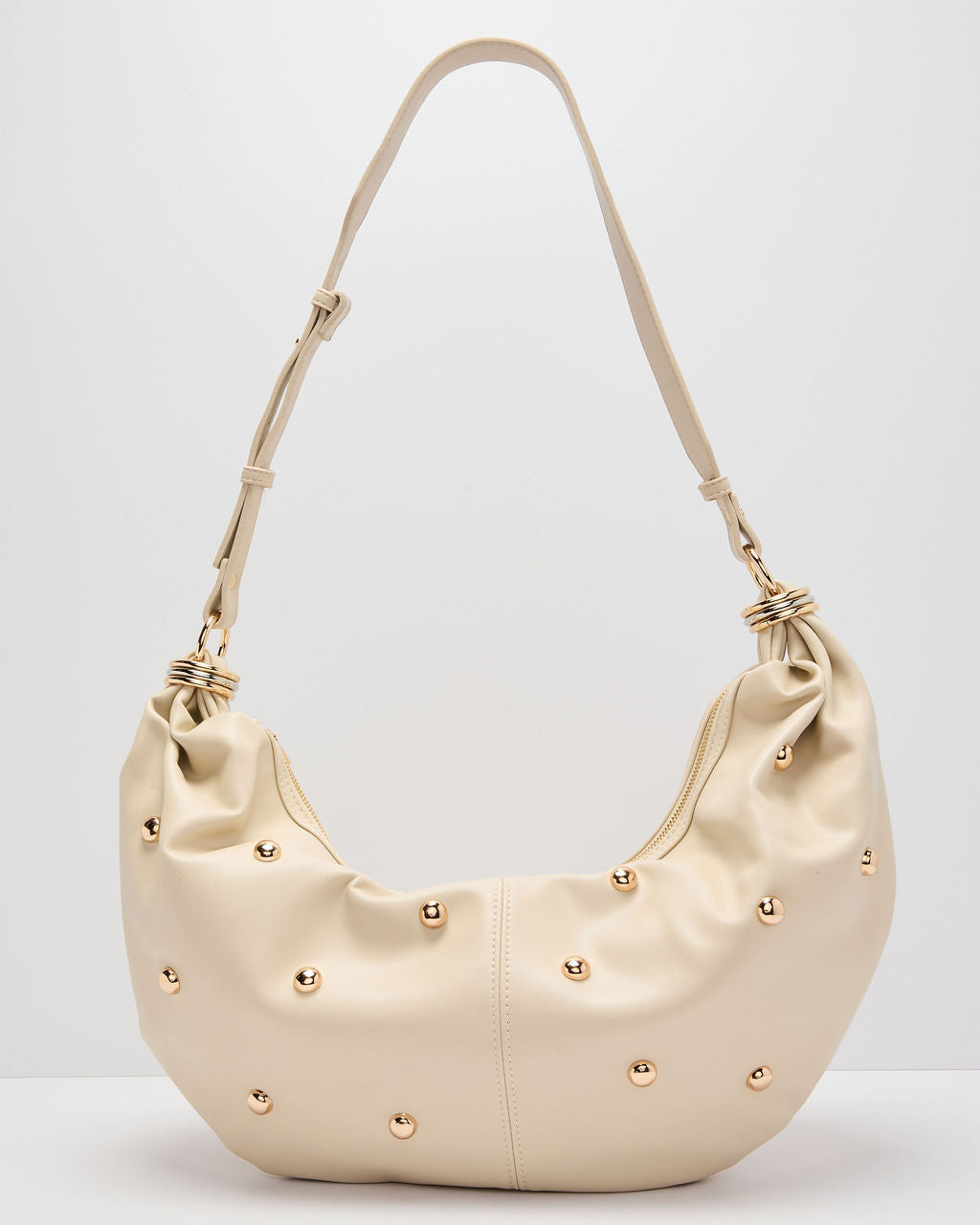 Porla Studded Vegan Leather Shoulder Crossbody Bag