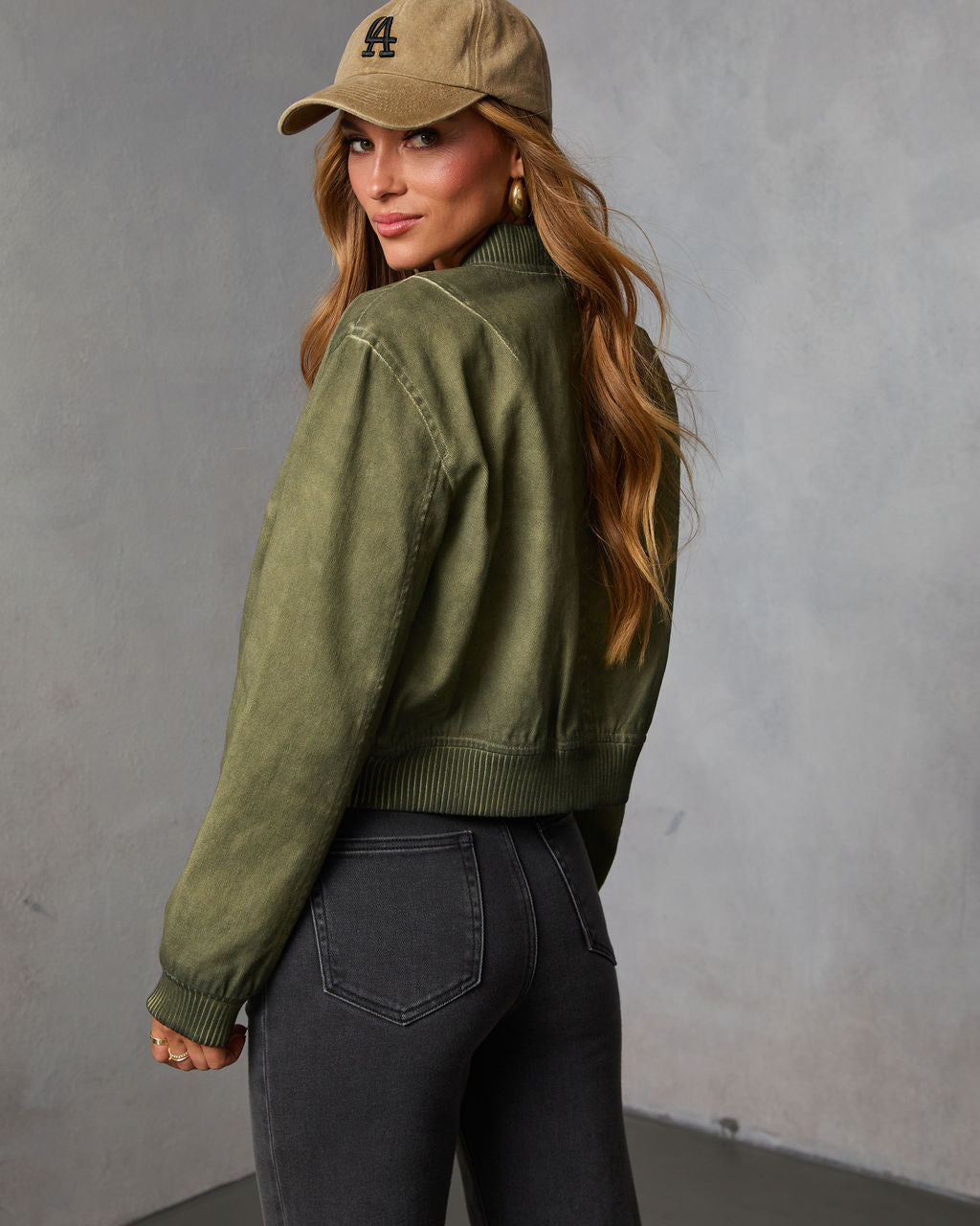 Moss Ember Twill Bomber Jacket