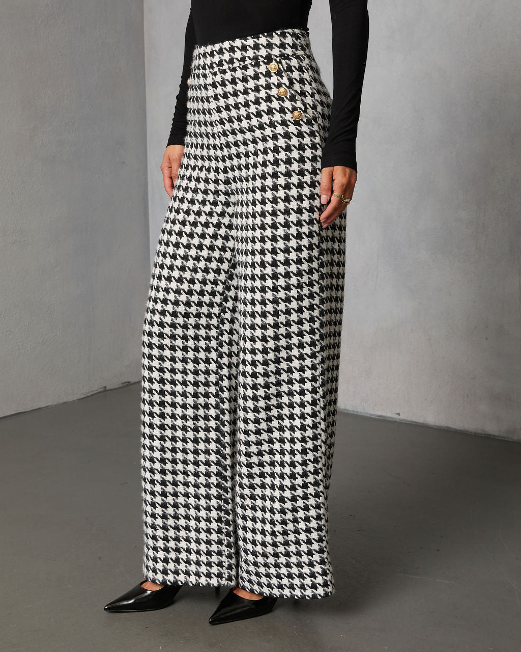 Seeley Houndstooth Straight Leg Pant