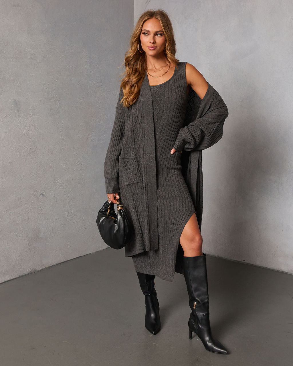 Malissa Knit Bodycon Midi Dress