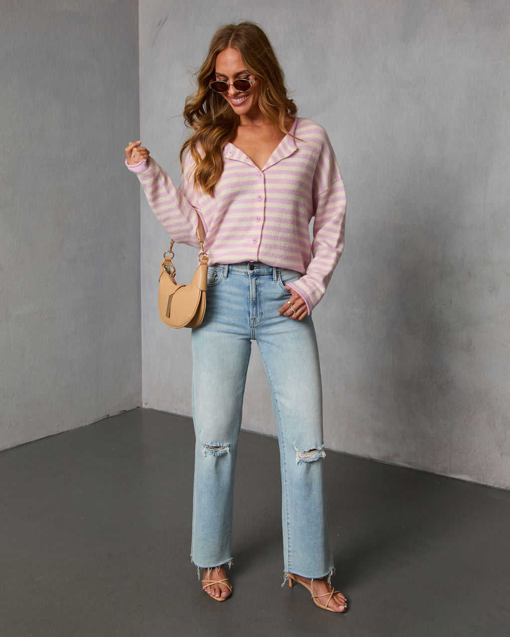 Sicilie Striped Knit Cardigan