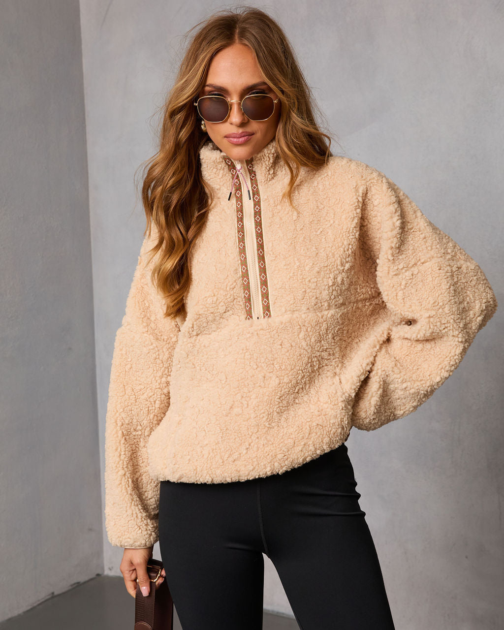 Cold Embrace Teddy Quarter Zip Sweatshirt