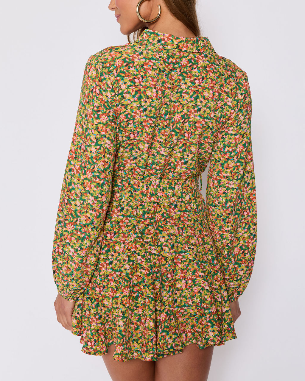 Fiona Floral Button Down Mini Dress