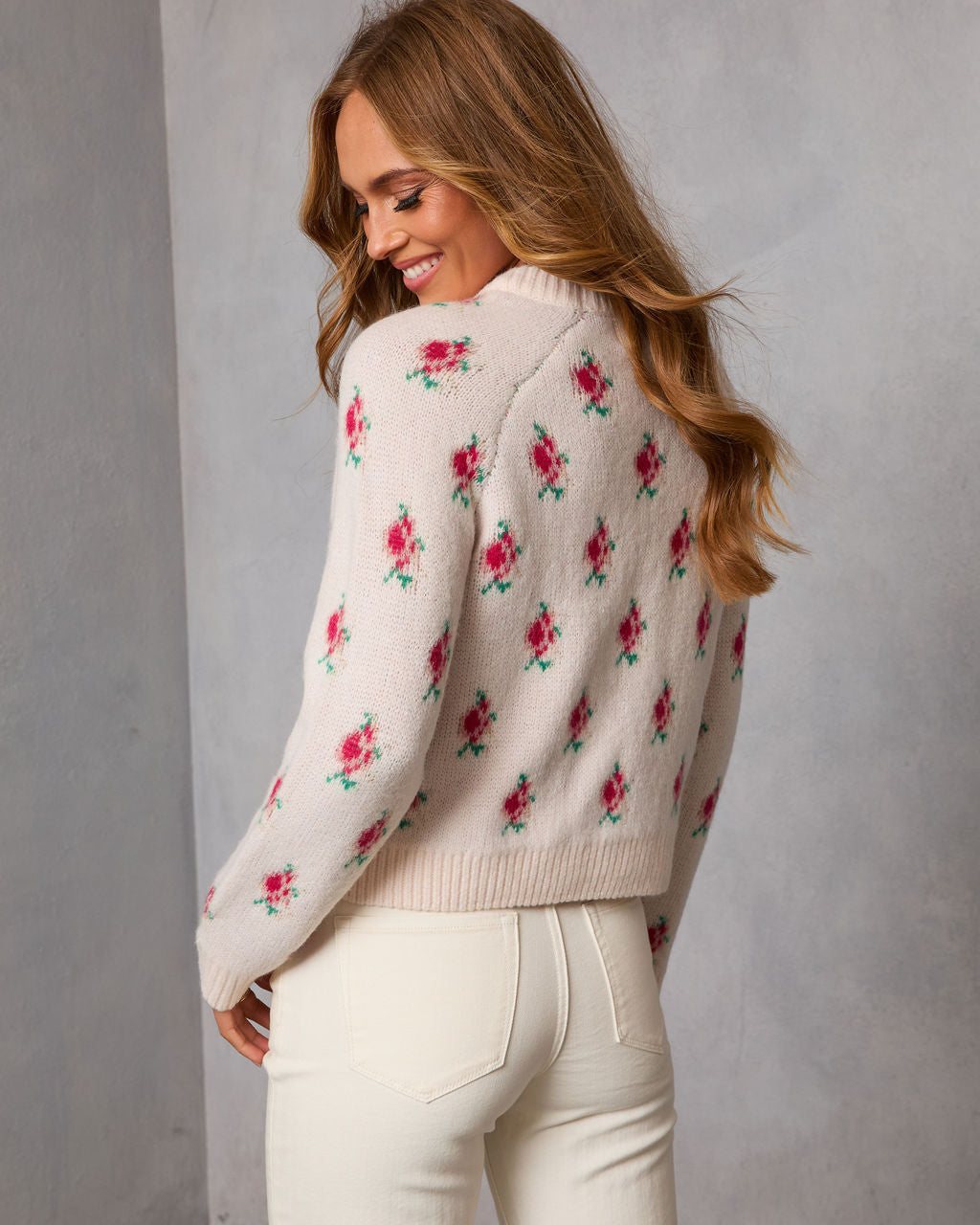 Frosted Promise Knit Abstract Sweater