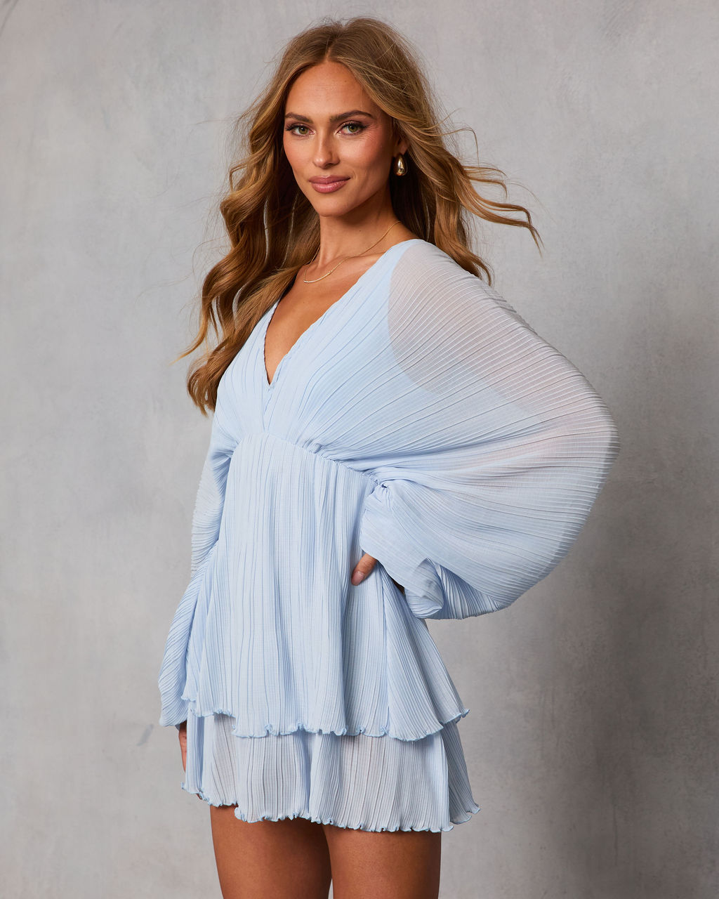 Freshly Yours Plisse Mini Dress