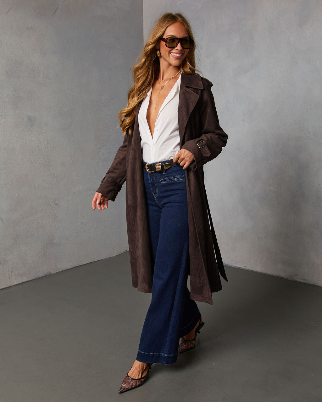Westray Suede Trench Coat