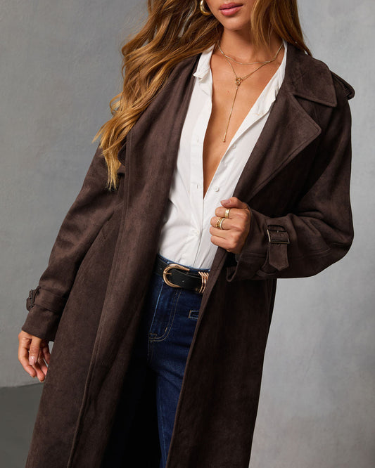 Westray Suede Trench Coat