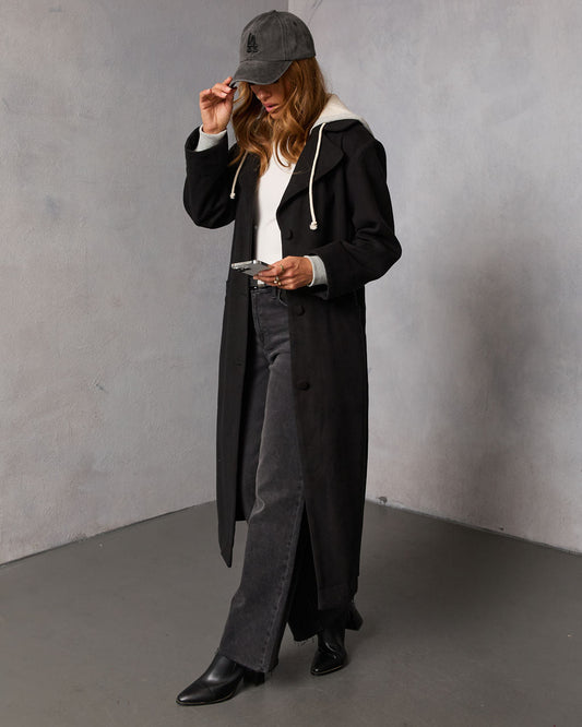 Davison Twofer Hooded Waist Tie Trench Coat