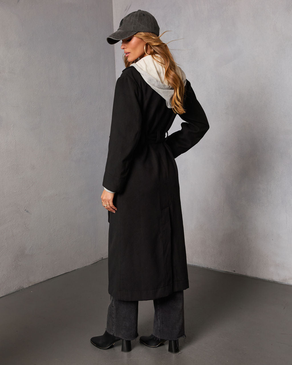 Davison Twofer Hooded Waist Tie Trench Coat