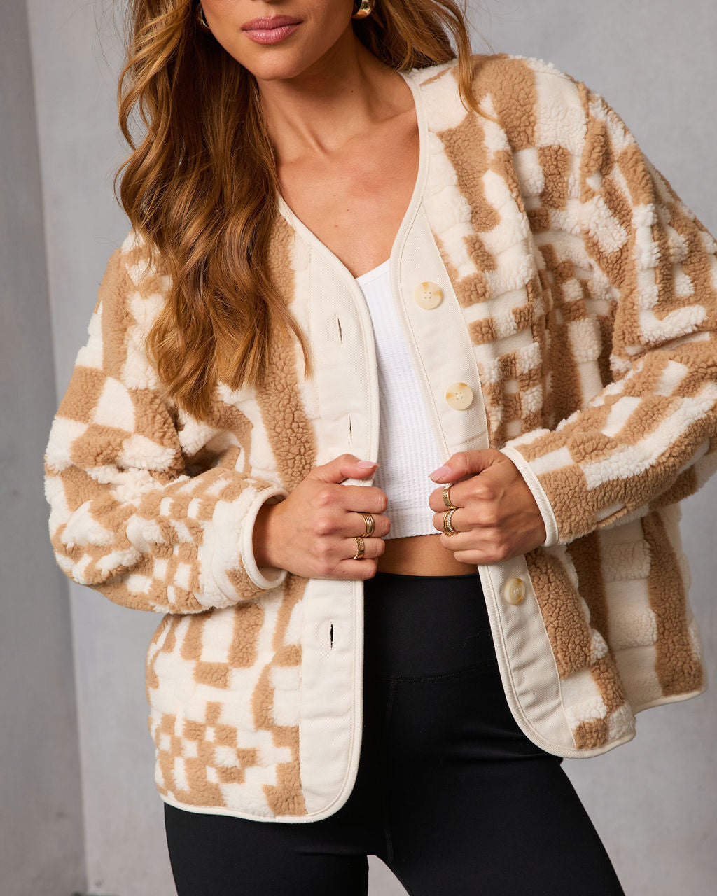 Timeless Form Geometric Sherpa Jacket