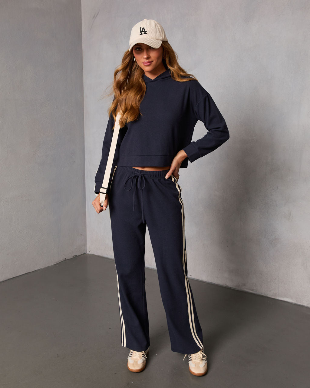 Quiet Day Striped Straight Leg Sweatpants