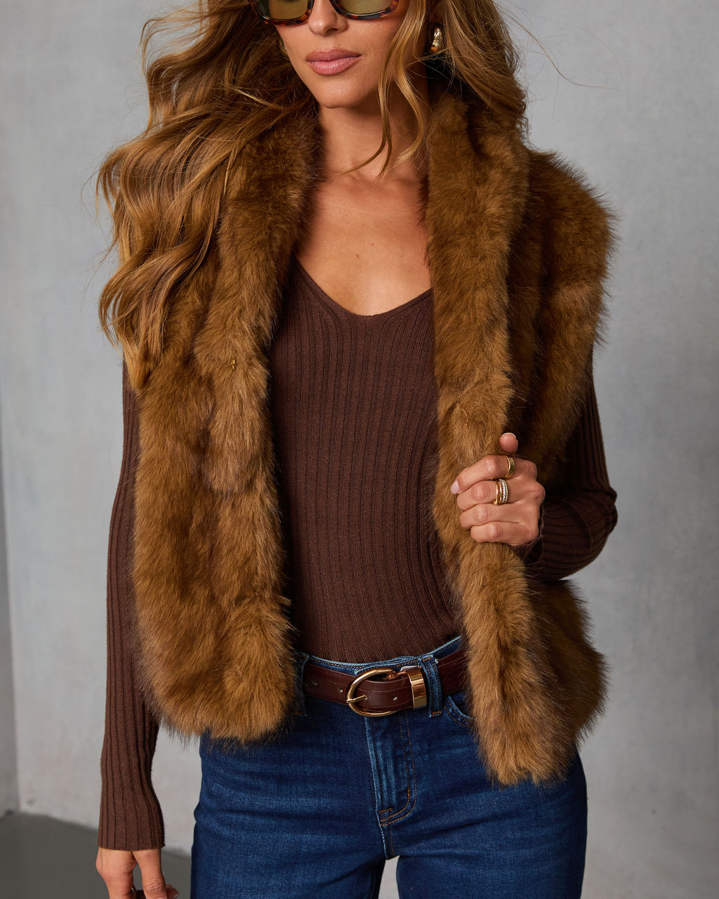 Fireside Embrace Faux Fur Vest