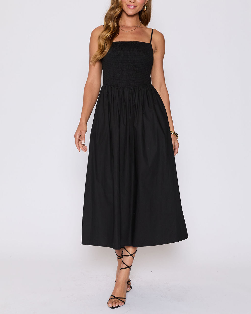 Summer Essential Cotton Smocked Maxi Dress