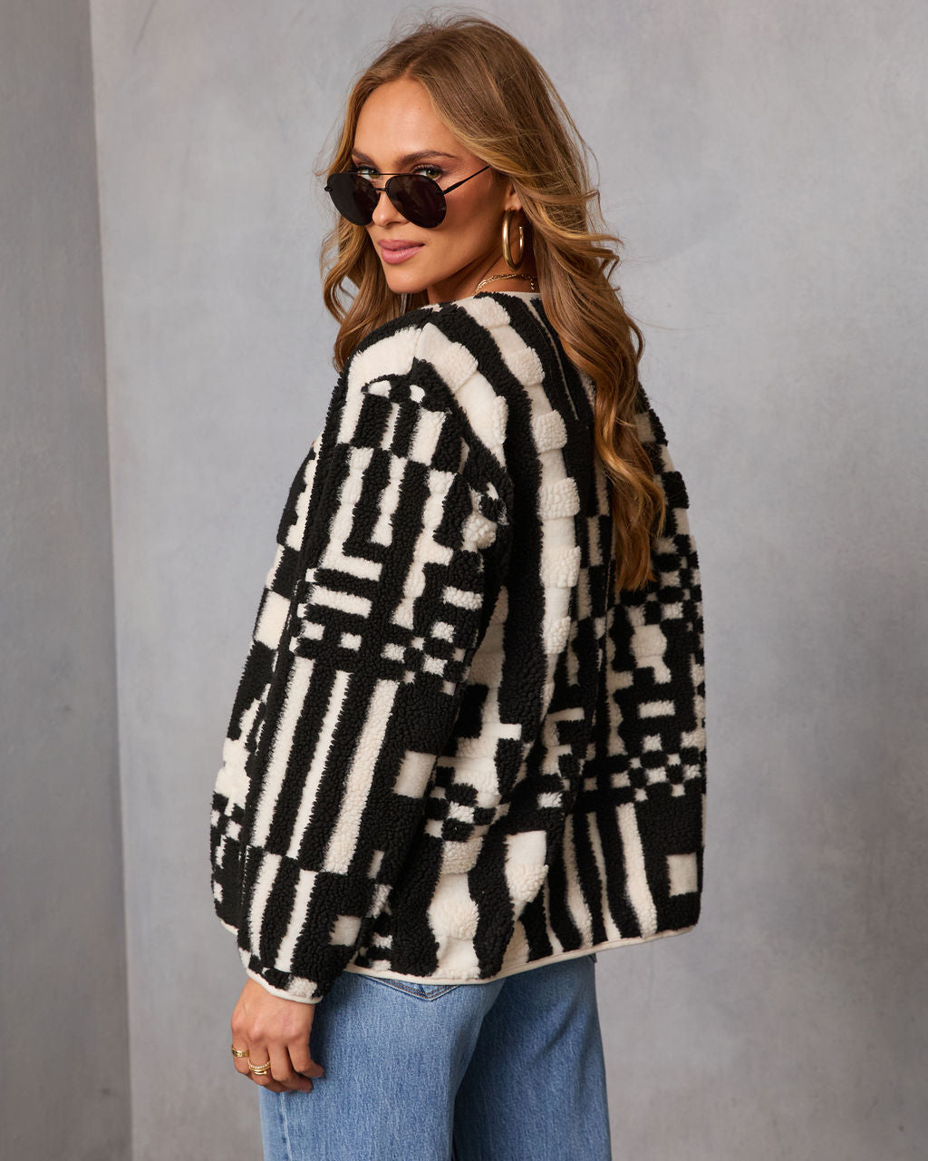 Timeless Form Geometric Sherpa Jacket