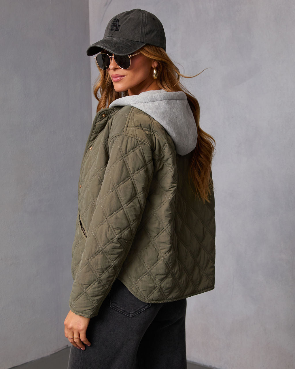 Cozycore Quilted Hooded Twofer Jacket