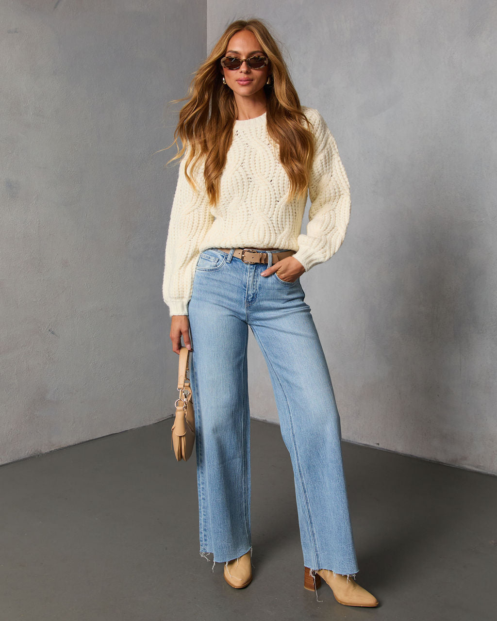 Marosia Twisted Cable Knit Sweater