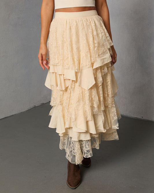 Folklore Fit Lace Maxi Skirt