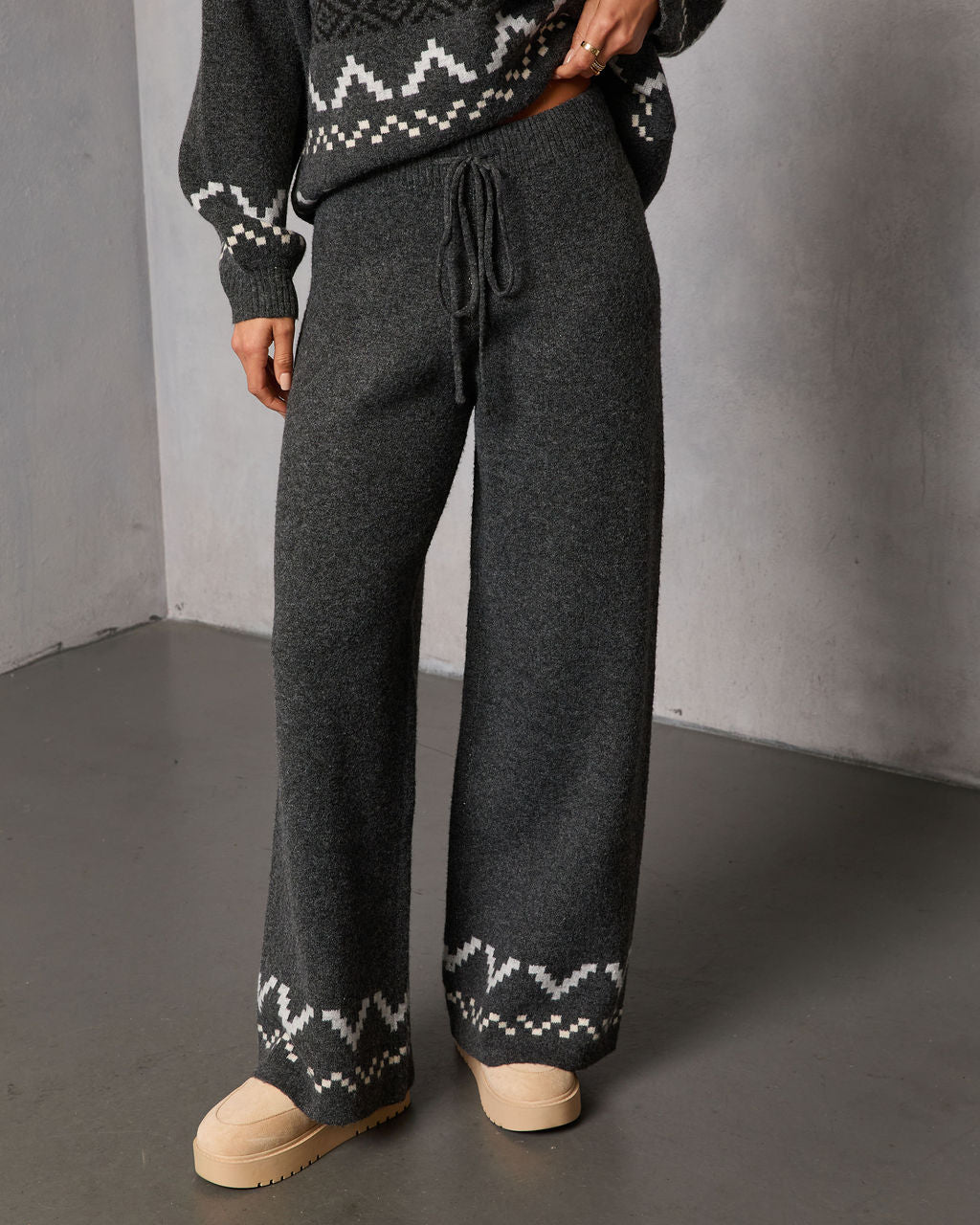 Sleighbell Snow Fair Isle Knit Pant