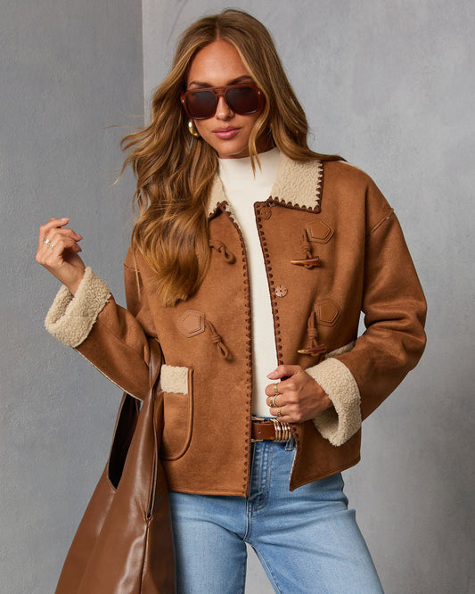 Cinnamon Ridge Suede Sherpa Trim Jacket