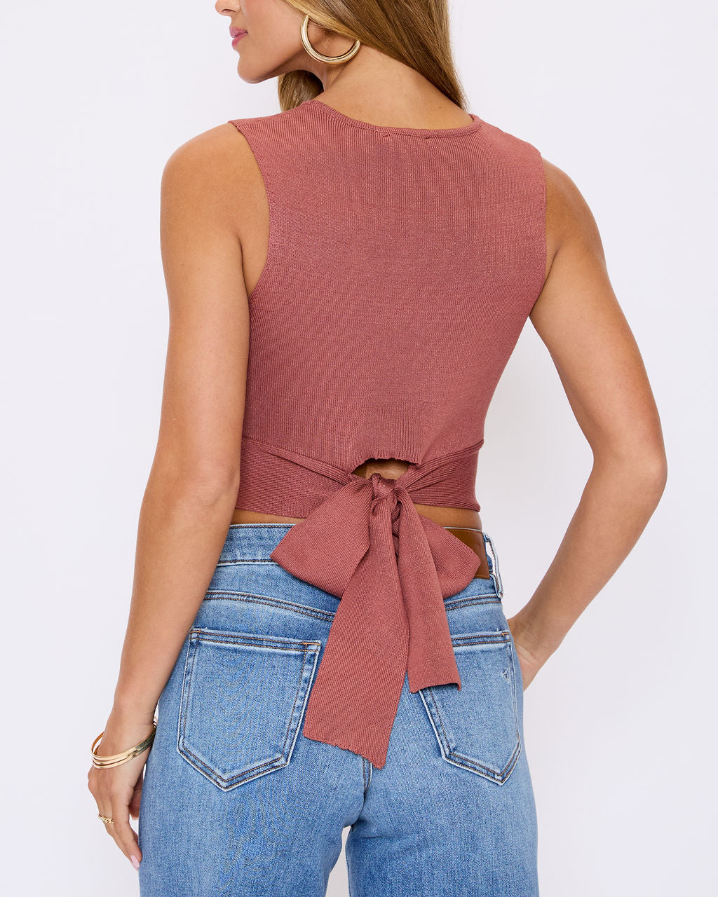 Colbie Tie Back Sweater Tank