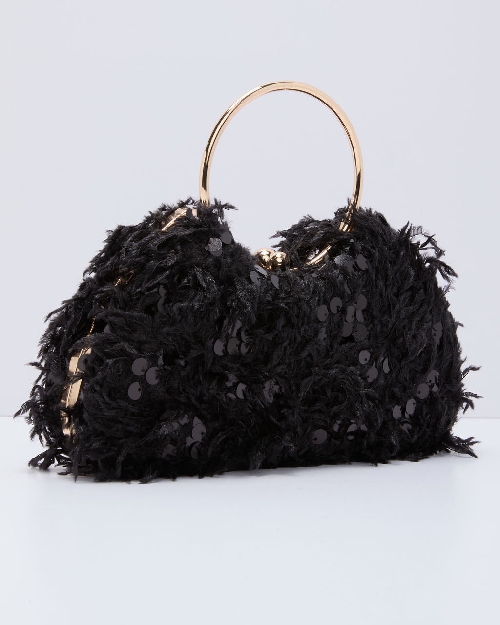 Holiday Glimmer Sequin Top Handle Bag