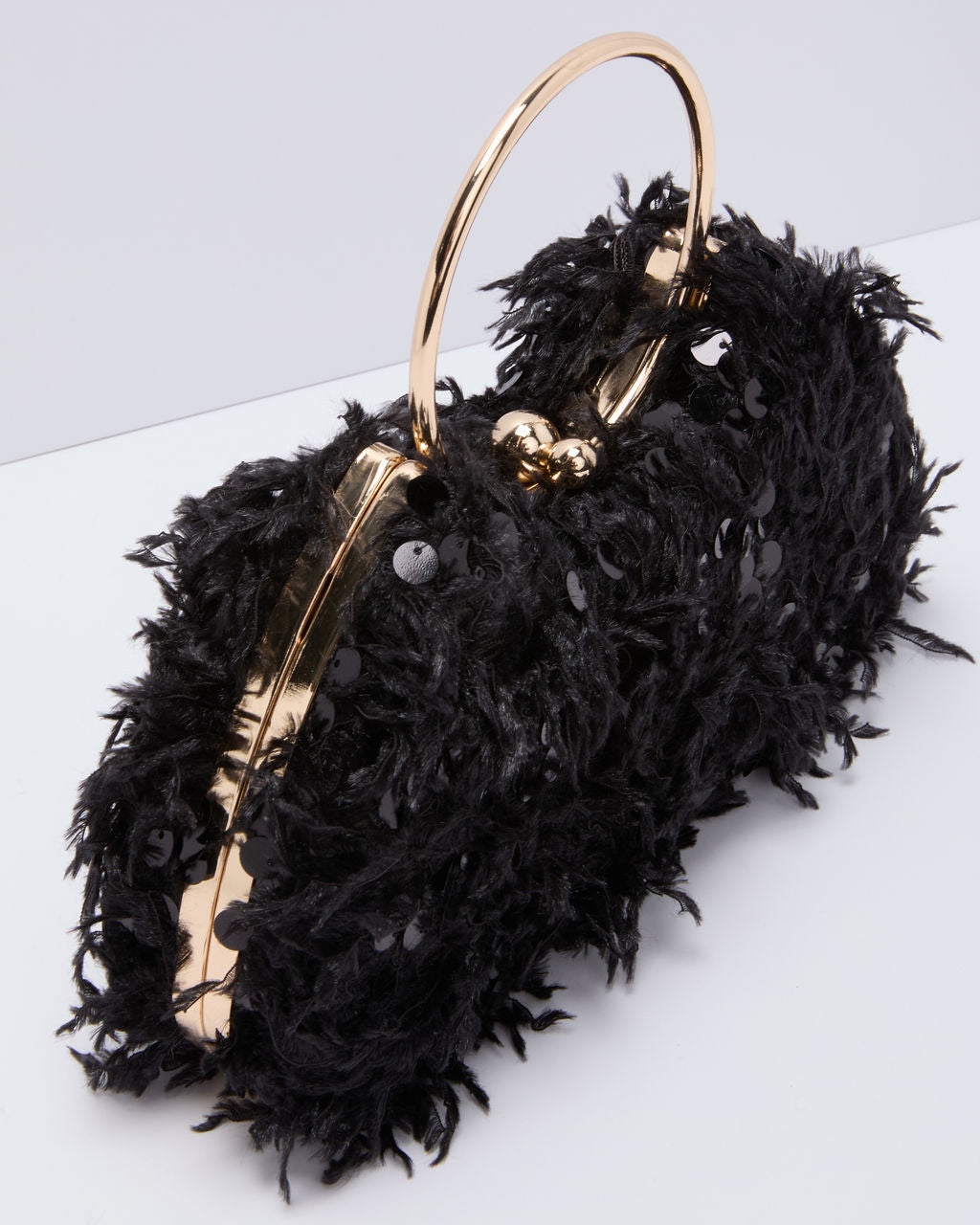 Holiday Glimmer Sequin Top Handle Bag