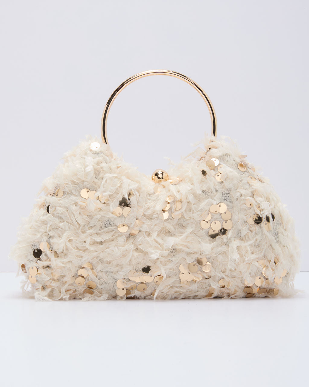 Holiday Glimmer Sequin Top Handle Bag