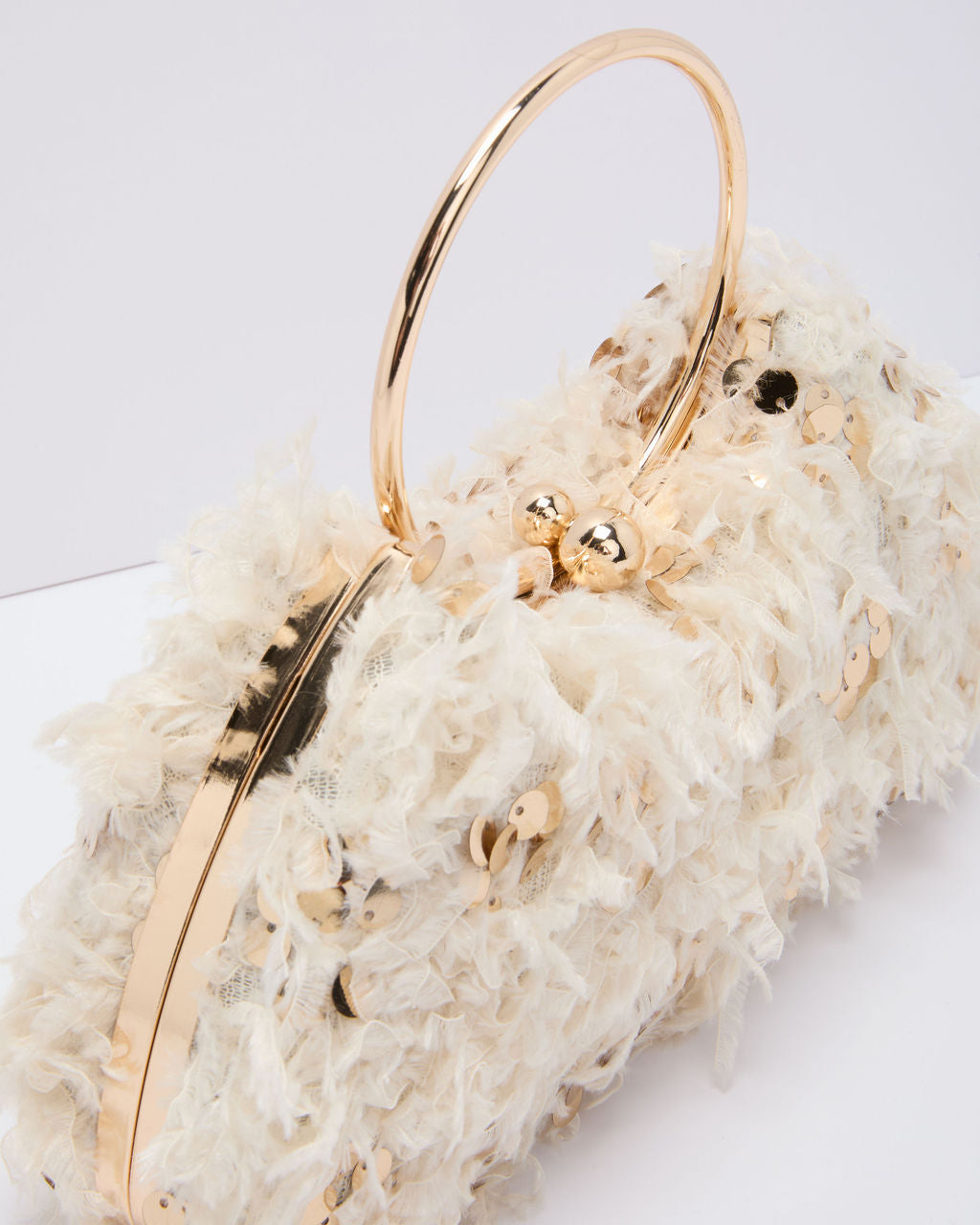 Holiday Glimmer Sequin Top Handle Bag