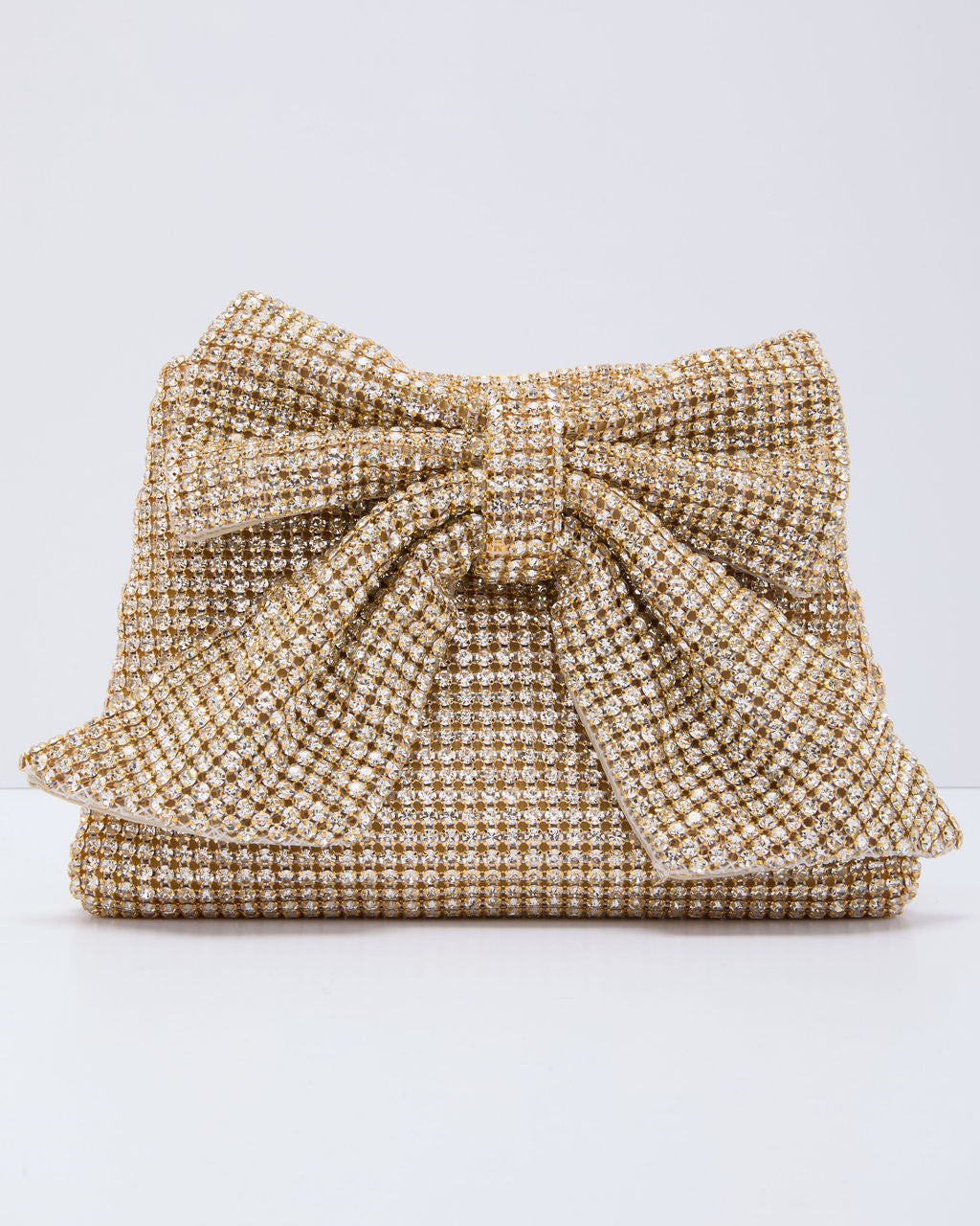 Timeless Shine Embellished Bow Clutch