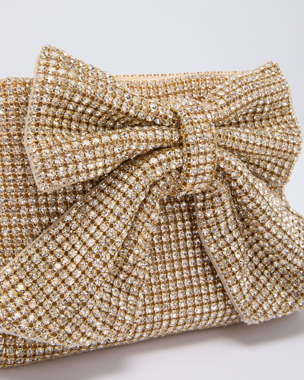 Timeless Shine Embellished Bow Clutch