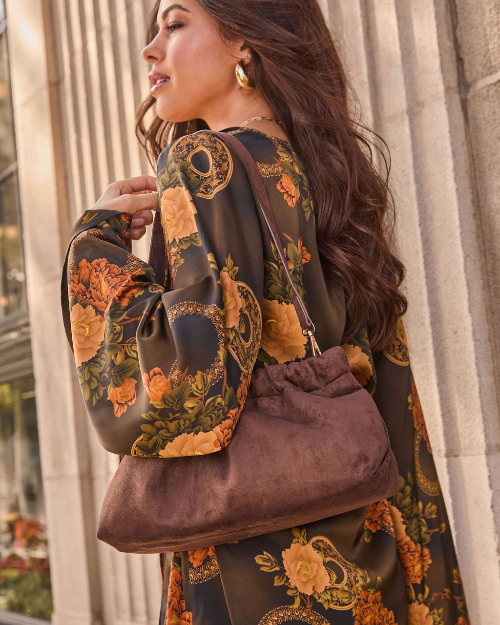 Finnlie Suede Clutch Shoulder Bag