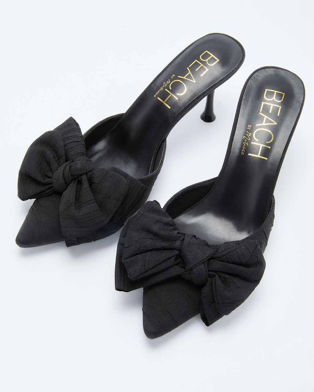 Carmeline Bow Mule Heels