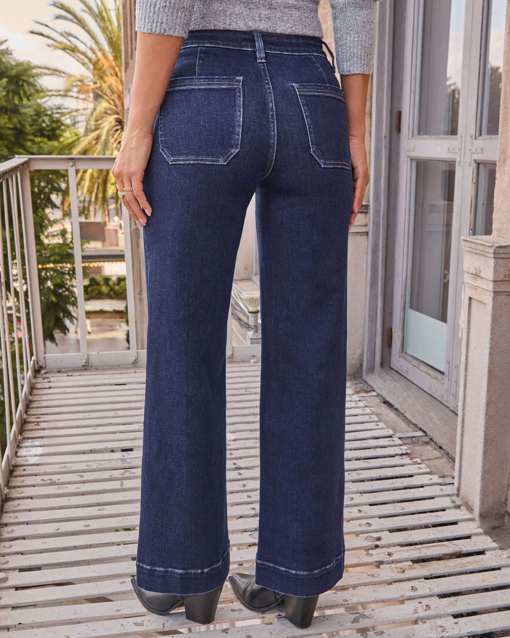 Lyrah Super Stretch Wide Leg Jeans
