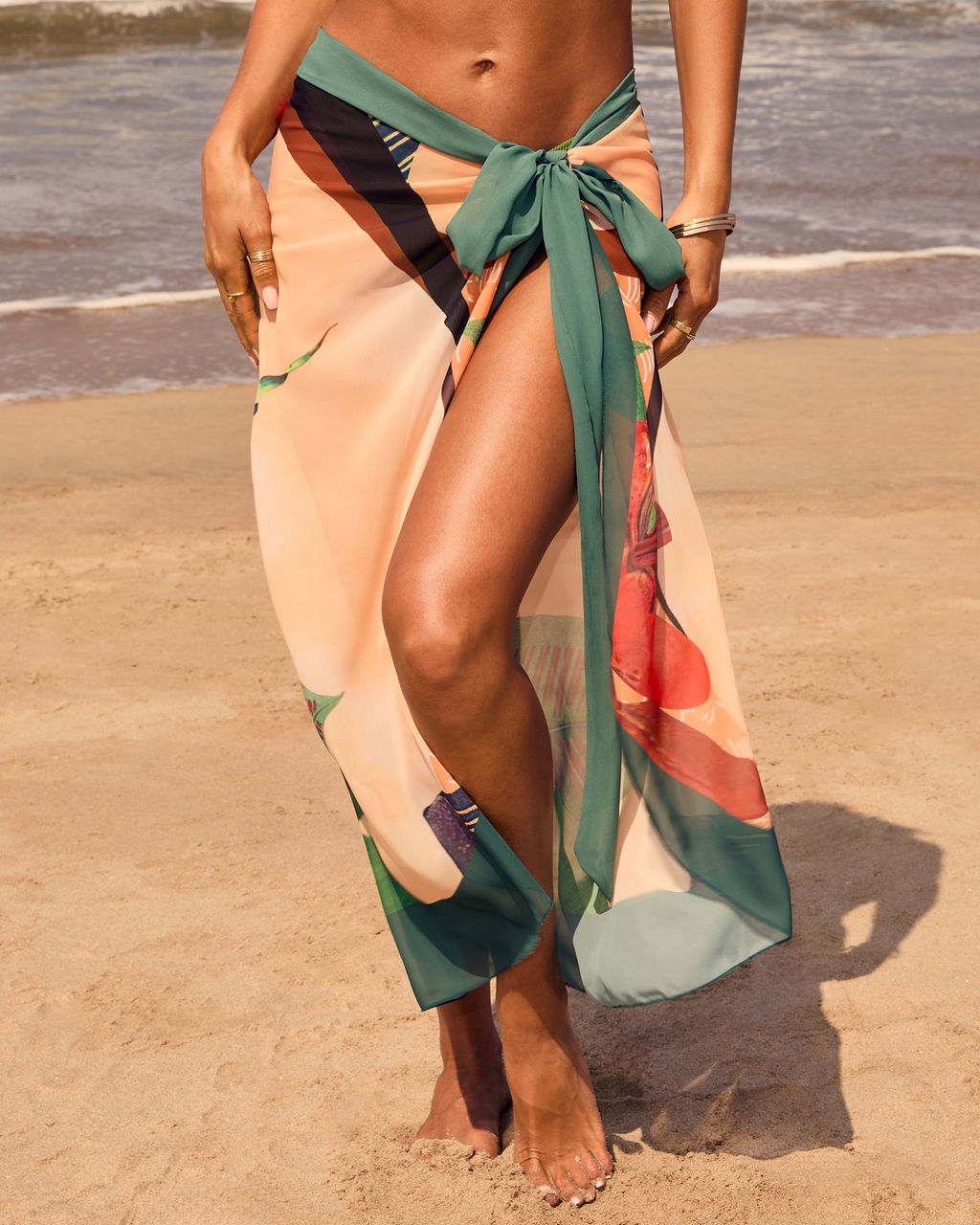 Honeydew Skies Abstract Print Sarong