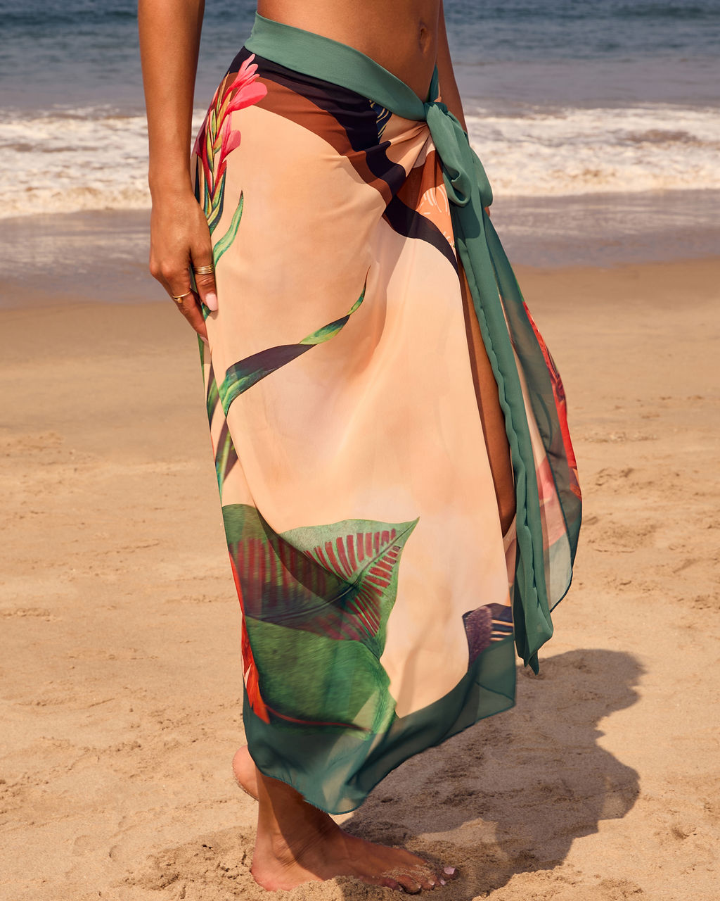 Honeydew Skies Abstract Print Sarong