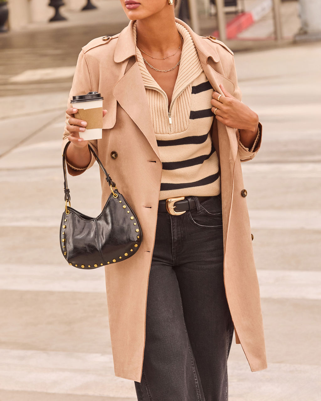 Pinecrest Suede Trench Coat