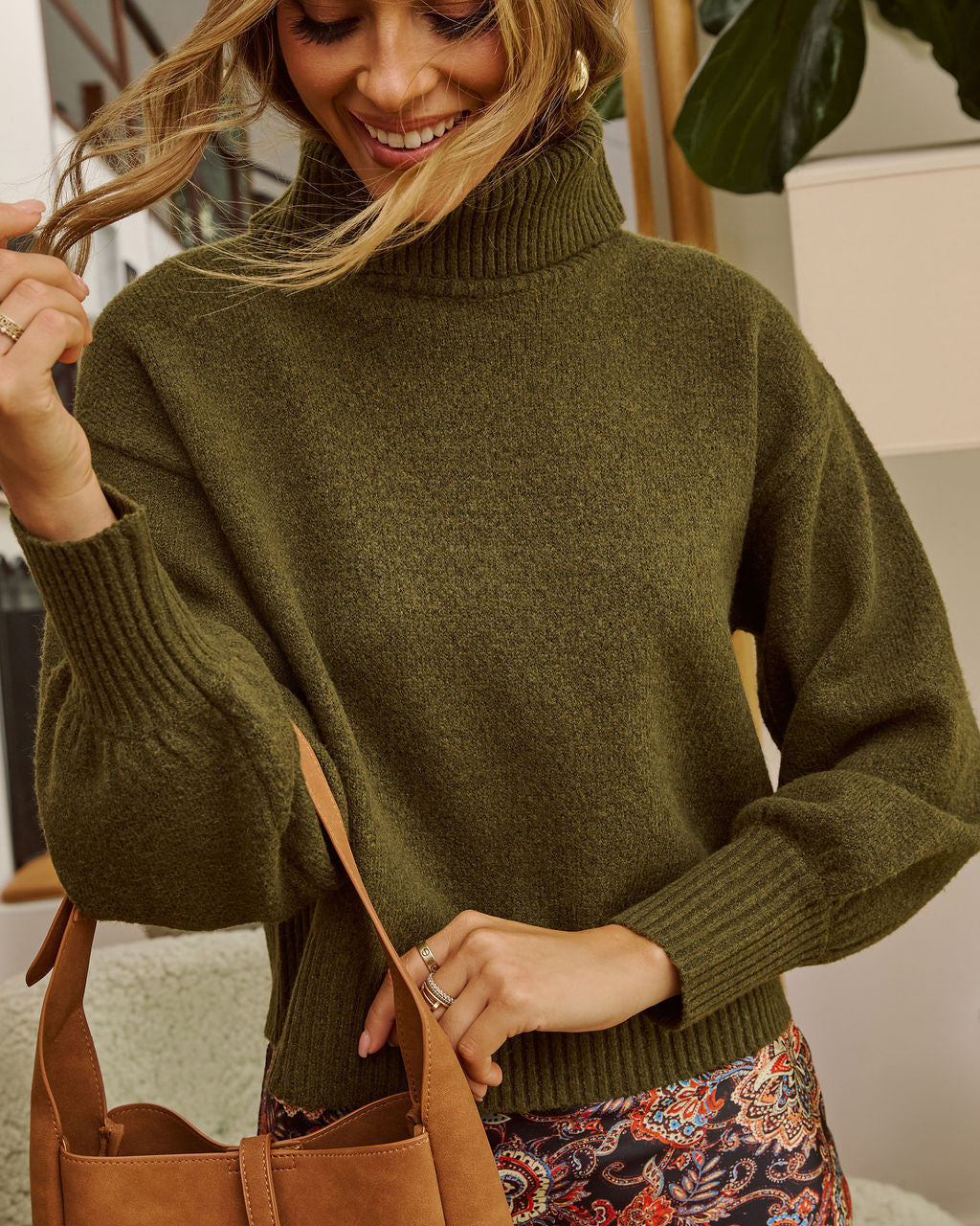 Sweater Weathered Turtleneck Sweater